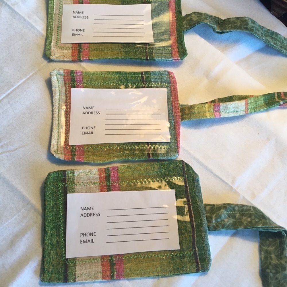 NWOT. Handmade Luggage/Backpack Tags